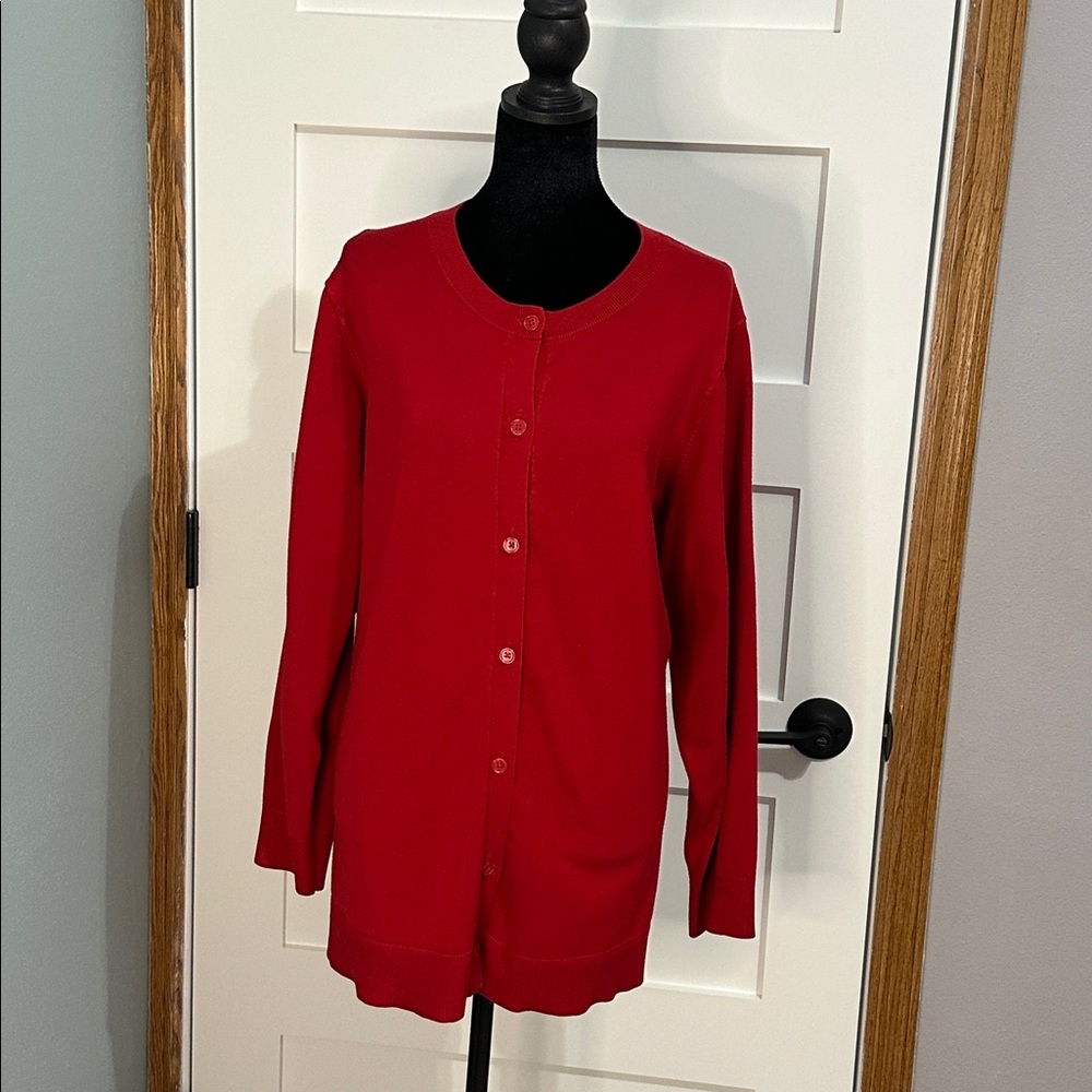 Lane Bryant Vibrant Red Cardigan